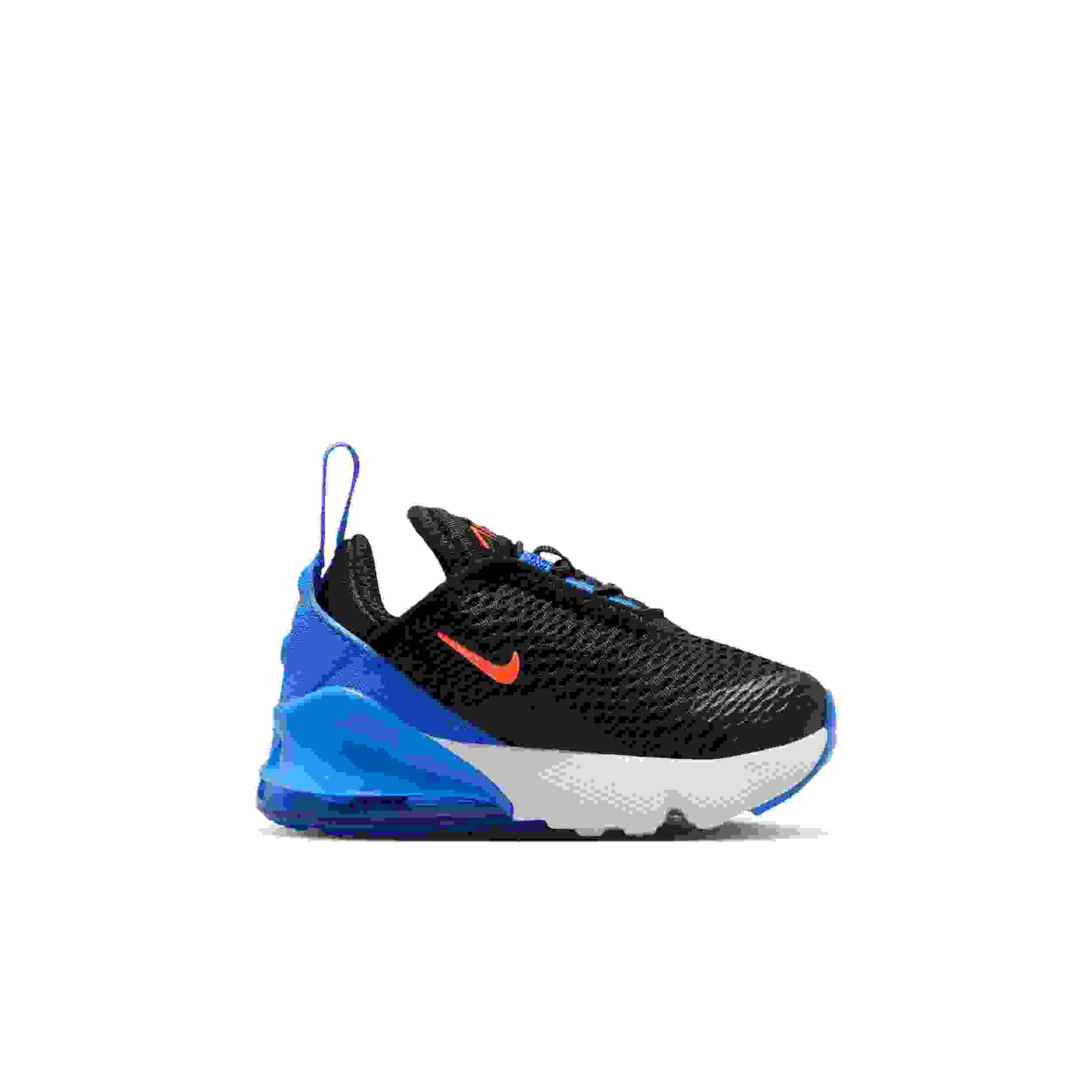 Nike Air Max 270 Infant Boys' "Black/Blue Crystal/White/Turf Orange" Shoe